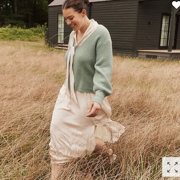 J Crew Featherweight Satin Tie-neck Dress In Deep Ruby - Picture 6 of 8